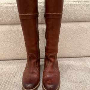 Frye Jane Stitch Redwood Boots Size 7